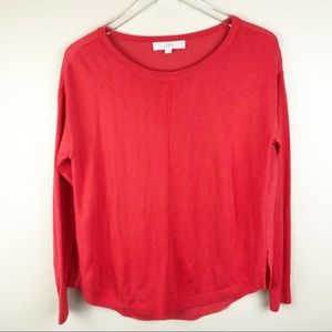 🌿 LOFT Knit Blouse Sheer Back Size S